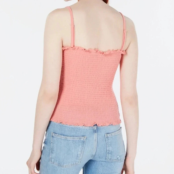 NEW Crave Fame Juniors’ Ruffle Smoked Top Size L - Picture 2 of 9